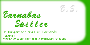 barnabas spiller business card