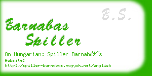 barnabas spiller business card